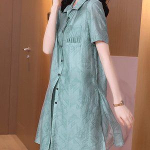 Silk and linen suit female summer 2021 new loose r